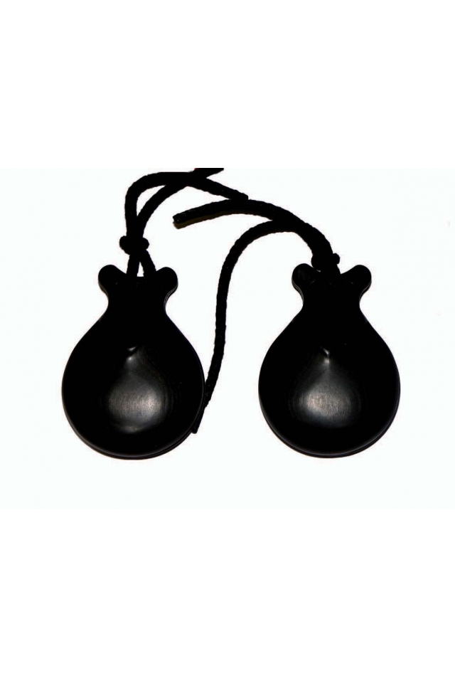 Jaleo Castanets Granadillo Fiber Black With Pico