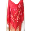 Manila Shawl with Art