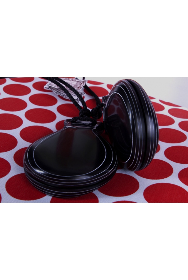 Castanets Fiber Black Marbled White Professional, the Character