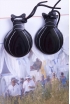 Professional Marbled Black Fabric Castanets, the Romance