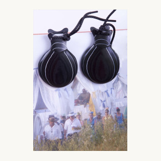 Professional Marbled Black Fabric Castanets, the Romance