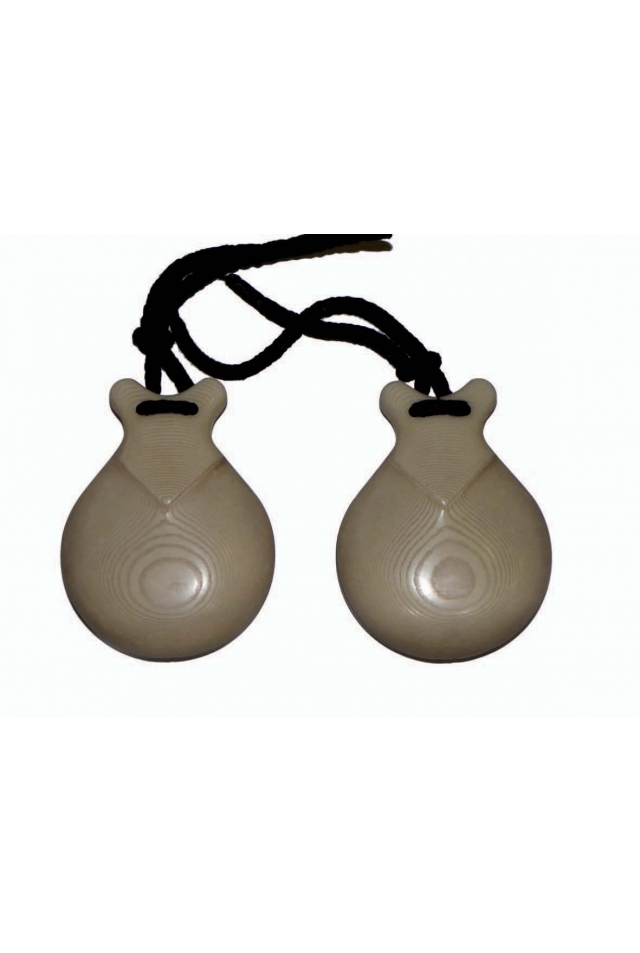Castanets, Cloth, White, Pressed, With Peak.
