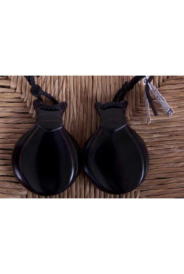 Castañuelas Fibra Negra Veteada Profesional, la Artista