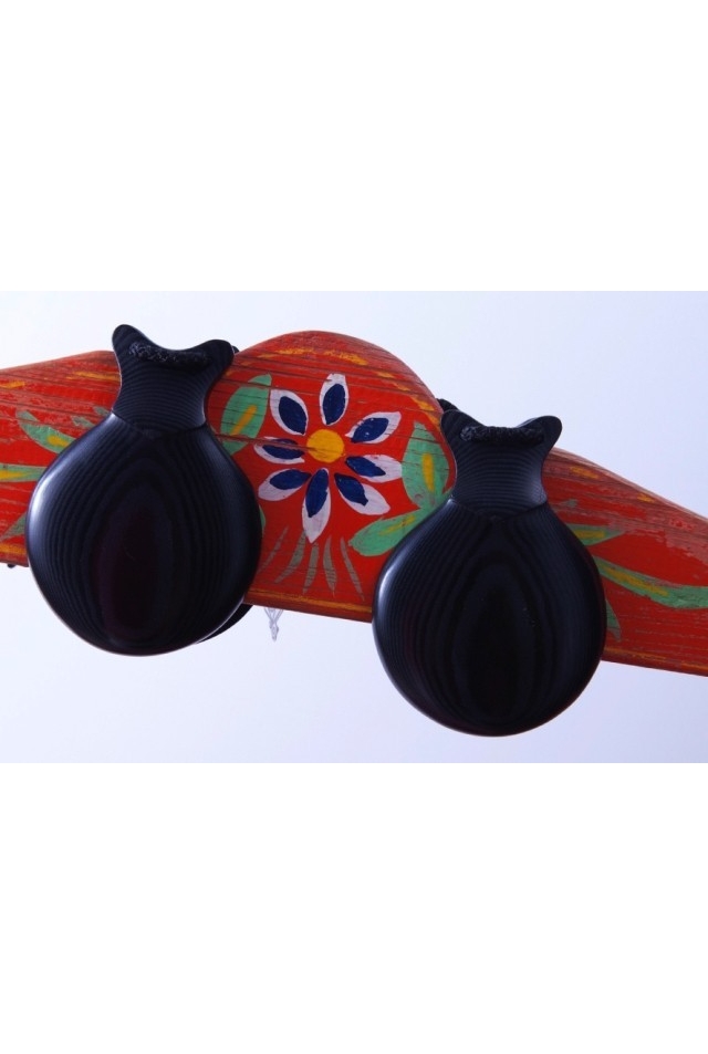 Castagnettes Tissu Noir pour Professionels, les Brunes
