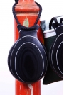 Professional Marbled Black Fabric Castanets, the Romance
